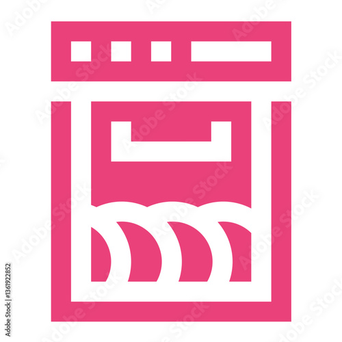 Dishwashing Vector Icon Design Illustration