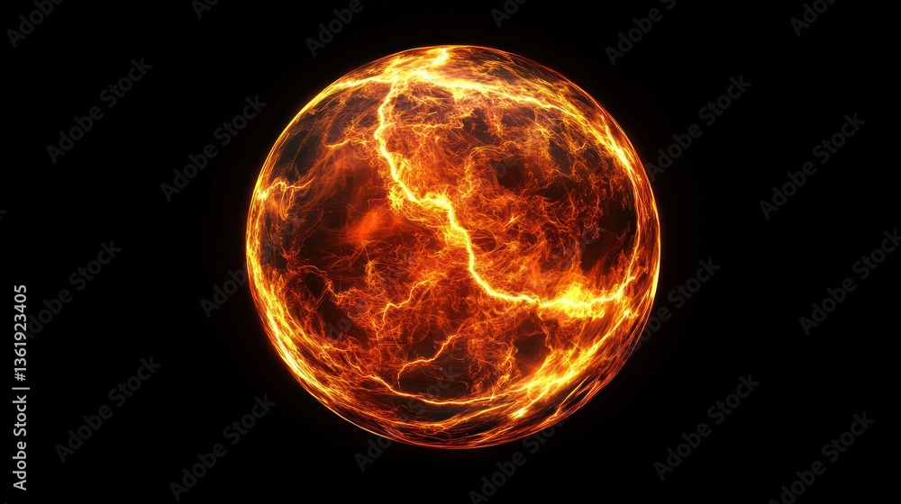 Fiery sphere of plasma energy Fiery sphere of plasma energy