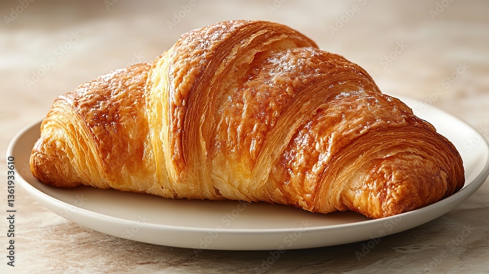 croissant on plate croissant on plate