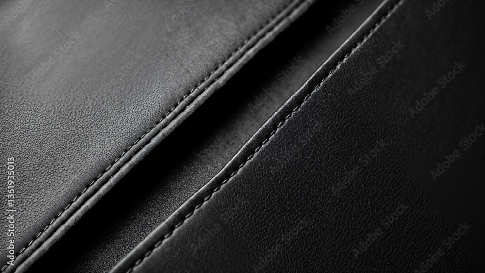 Close-Up of Black Leather Structure Isolated on Transparent Background for Luxury Product Promotion Close-Up of Black Leather Structure Isolated on Transparent Background for Luxury Product Promotion