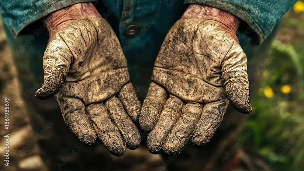 A Portrait of Hard Work: Hands of a Farmer A Portrait of Hard Work: Hands of a Farmer