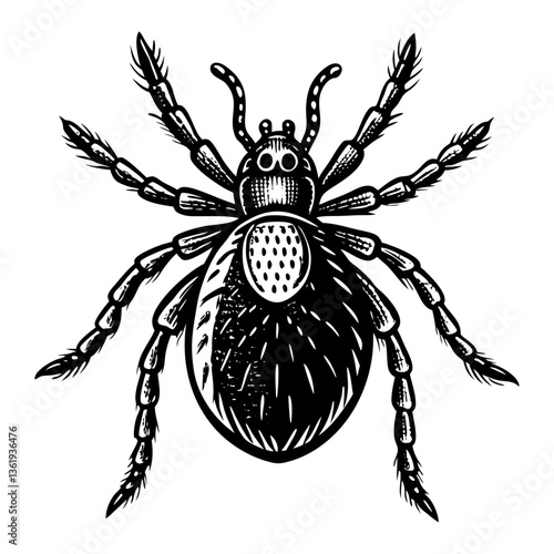 mite silhouette vector 