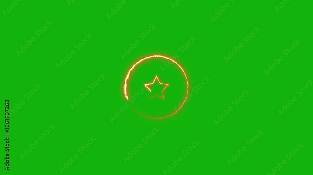 Cartoon Star Twinkle Effects with Glitter Animation on Green Screen Cartoon Star Twinkle Effects with Glitter Animation on Green Screen