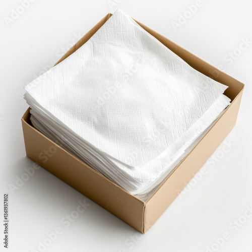 Napkin box, isolated on white background