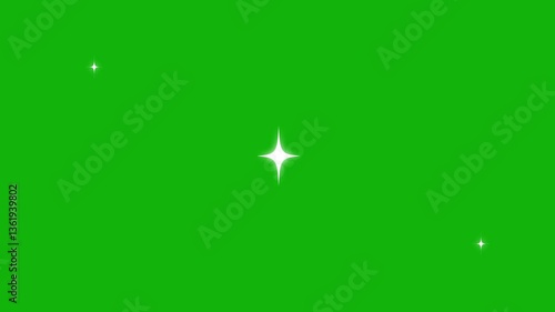Wallpaper Mural Twinkling Star Motion Graphics with Smooth Animation and Glow Green Screen Background 4K Torontodigital.ca
