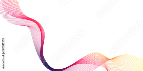 twisted curve lines and blend effect, Abstract gradient  color wave line background, digital future technology concept, wave line patterned background illustration.