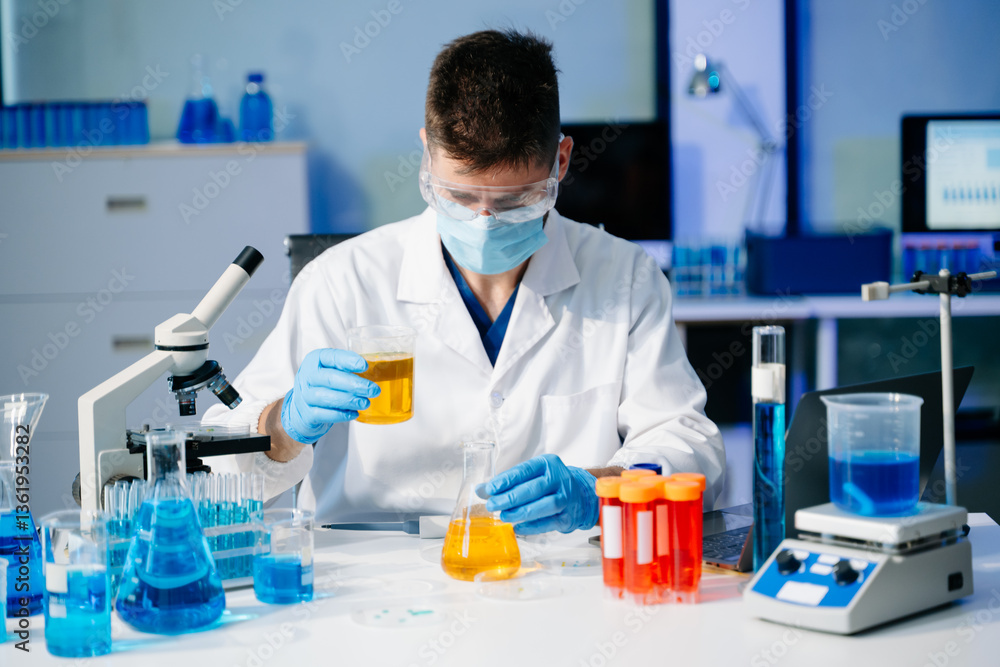 Scientists, beakers, and microscopes in cutting-edge research. Perfect for science and technology projects. Scientists, beakers, and microscopes in cutting-edge research. Perfect for science and technology projects.