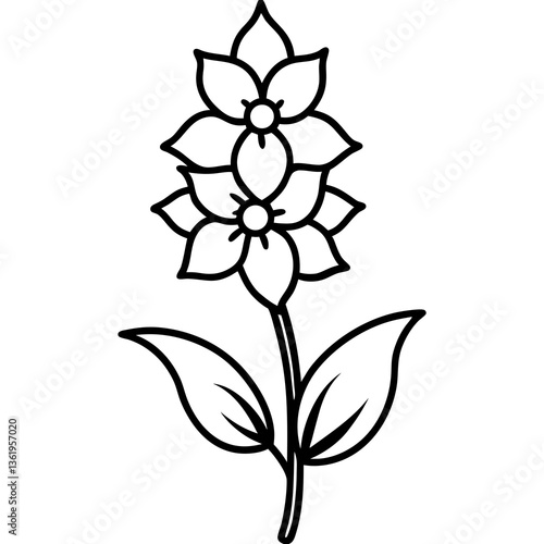 Beautiful Delphinium flower vector, perfect for floral-themed digital designs and print projects.