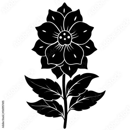 Beautiful Delphinium flower vector, perfect for floral-themed digital designs and print projects.