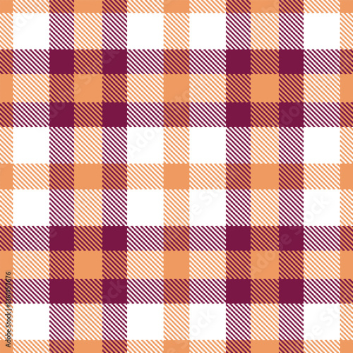 Modern Seamless Tartan in Warm Peach tones Textile Design Variant 2775