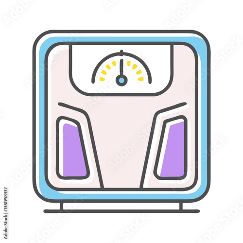 Digital bathroom scale with accurate weight measurement