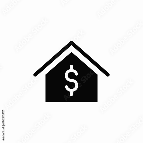 Real estate price icon vector sign