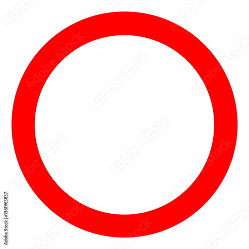 Free Download Red Circular Icon PNG, isolated on transparent background. A bold and modern design featuring a red circle with a white center, ideal for symbols, warnings, and notifications. - GFXLoad