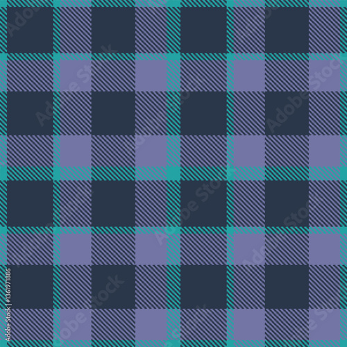 Modern Seamless Tartan in Rich Sea tones Textile Design Variant 2872
