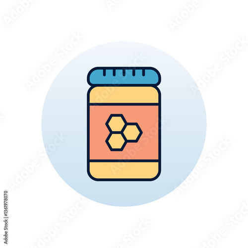 Honey jar Vector icon