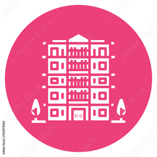 Apartment Building Vector Icon