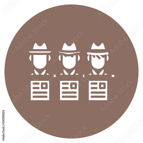 Suspect Lineup Vector Icon