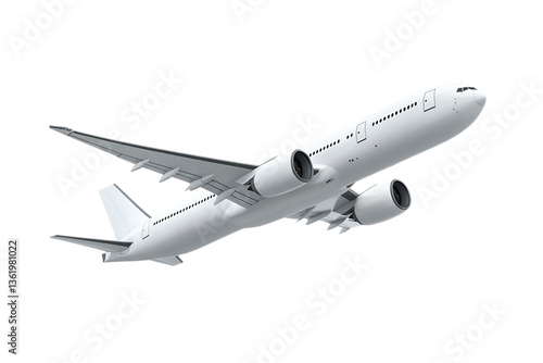 White Airplane in Flight Air Travel Journey Transportation,