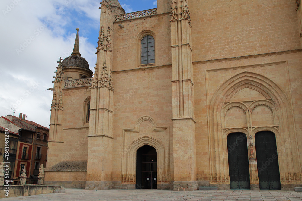 gothic cathedral in segovia in spain