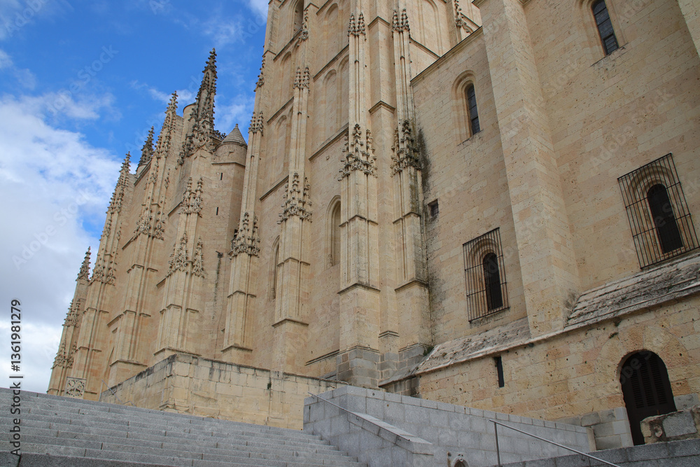 gothic cathedral in segovia in spain