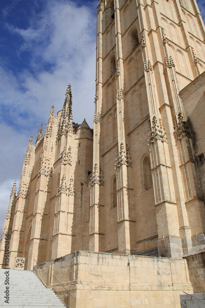 gothic cathedral in segovia in spain