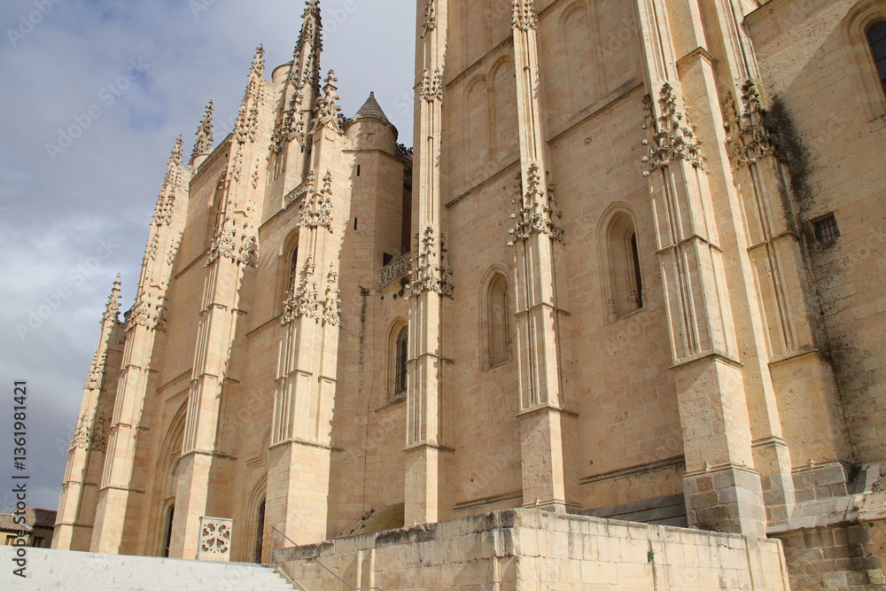 gothic cathedral in segovia in spain