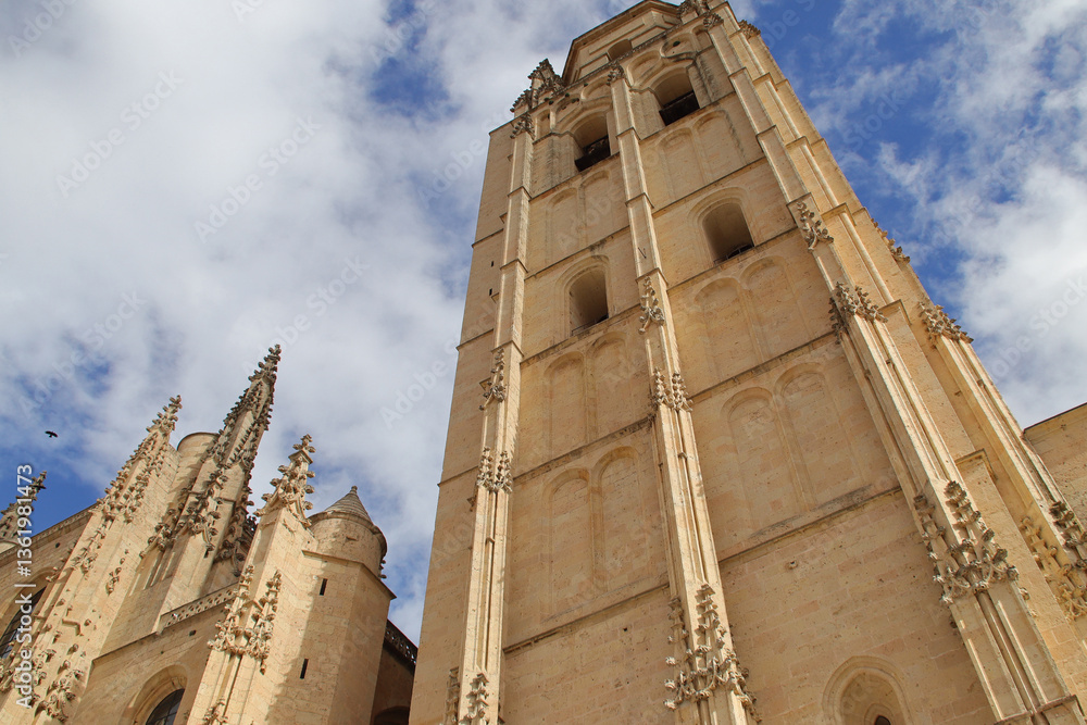 gothic cathedral in segovia in spain