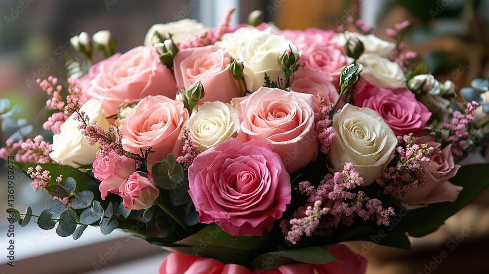 Obraz premium pink,white roses