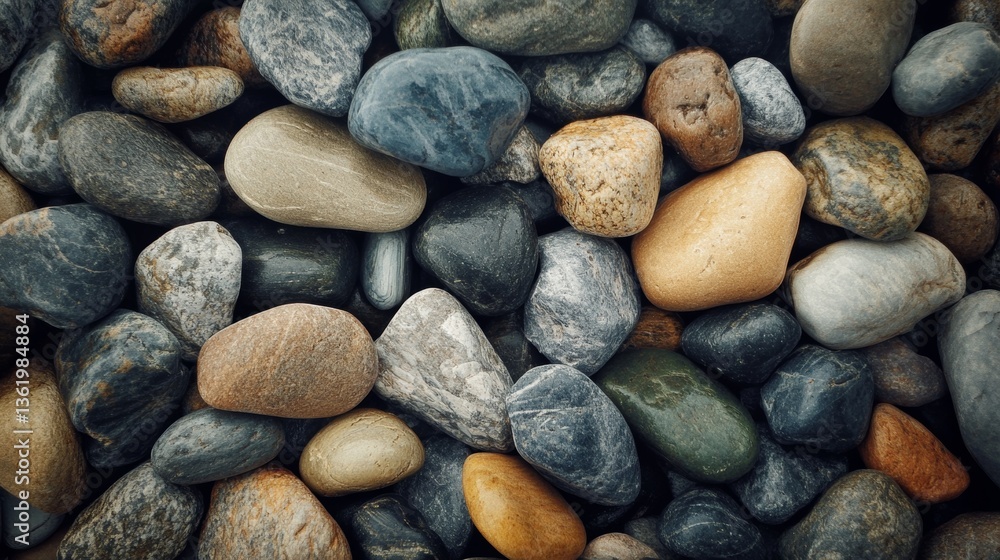 Smooth river stones in natural color tones Smooth river stones in natural color tones