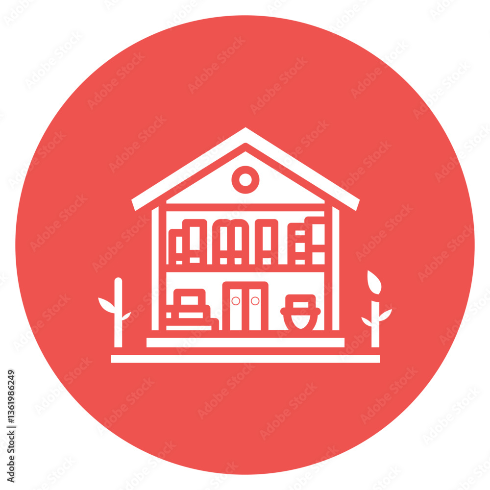 Public Library Vector Icon Public Library Vector Icon
