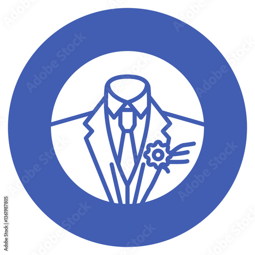 Grooms Boutonniere Vector Icon
