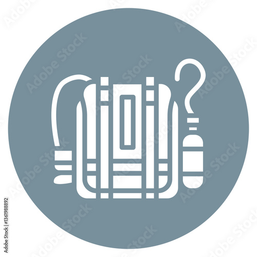 Firefighting Backpack Vector Icon