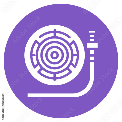 Water Hose Reel Vector Icon