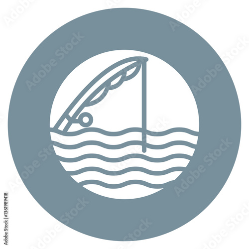 Fishing Pond Vector Icon