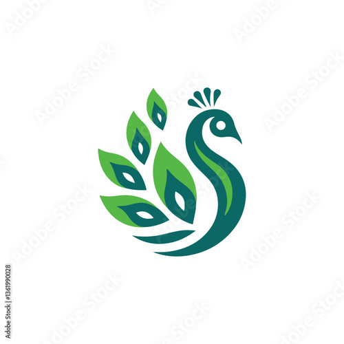 Peacock leaf logo