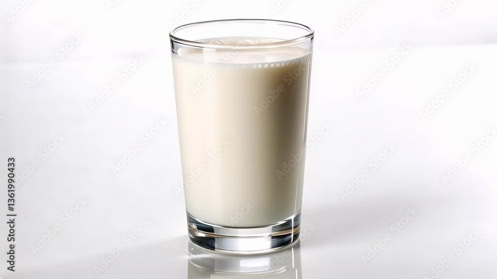 Fresh Glass of Milk on White Background | Healthy Dairy Drink | Calcium Nutrition Fresh Glass of Milk on White Background | Healthy Dairy Drink | Calcium Nutrition