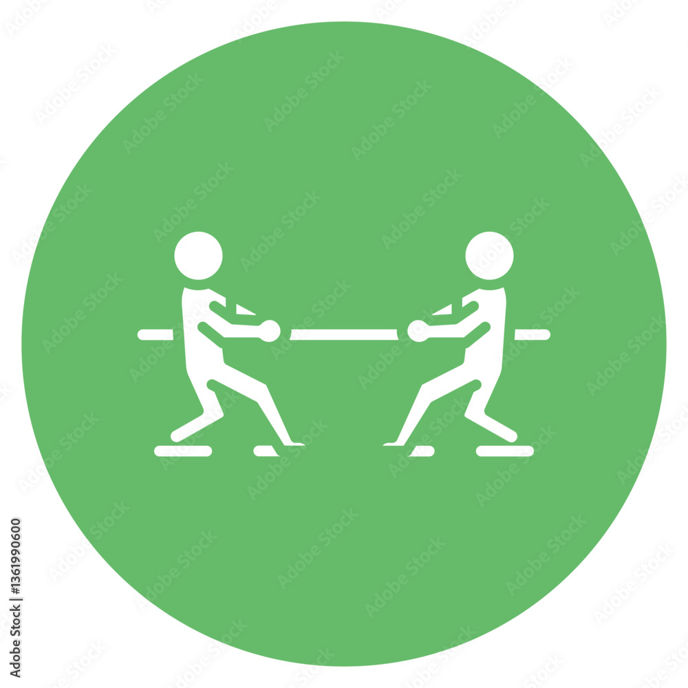 Fototapeta premium Tug of War Rope Vector Icon