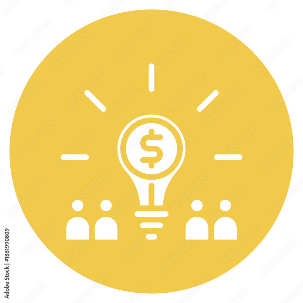Crowdfunding Campaign Vector Icon Crowdfunding Campaign Vector Icon