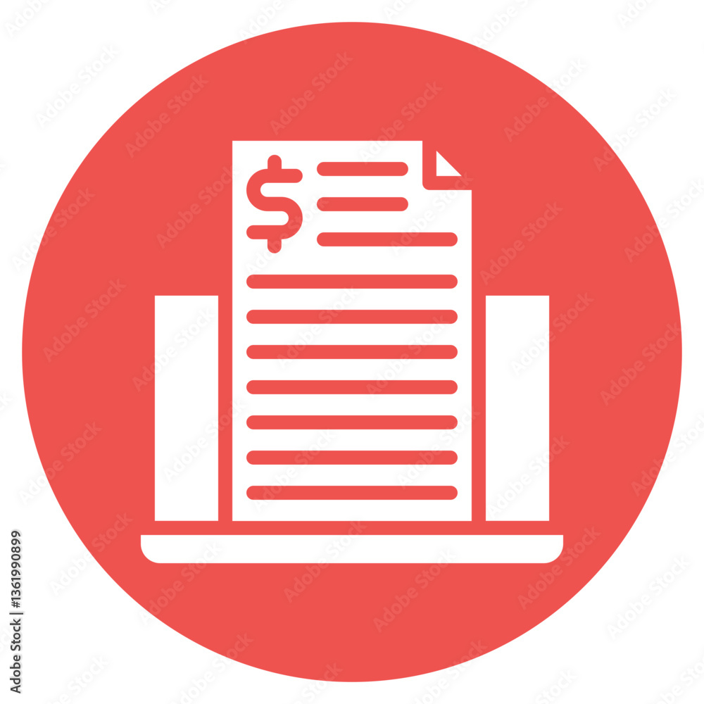 Expense Report Vector Icon Expense Report Vector Icon