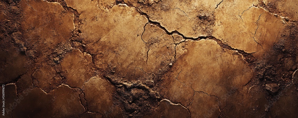 Obraz premium An agricultural-inspired soil background, textured with natural, raw elements.