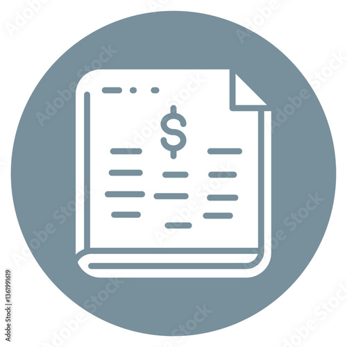 Cash Ledger Vector Icon