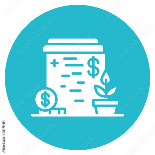 Financial Ledger Vector Icon