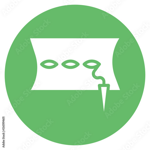 Running Stitch Vector Icon