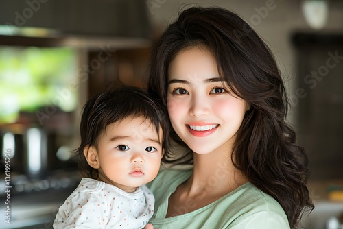 Mom and Baby Portrait Kitchen
