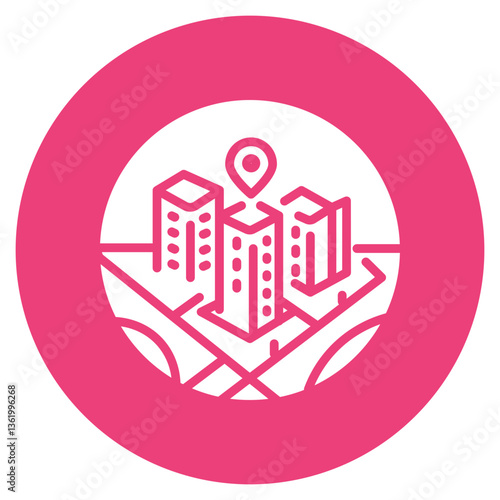 Hotel Map Vector Icon