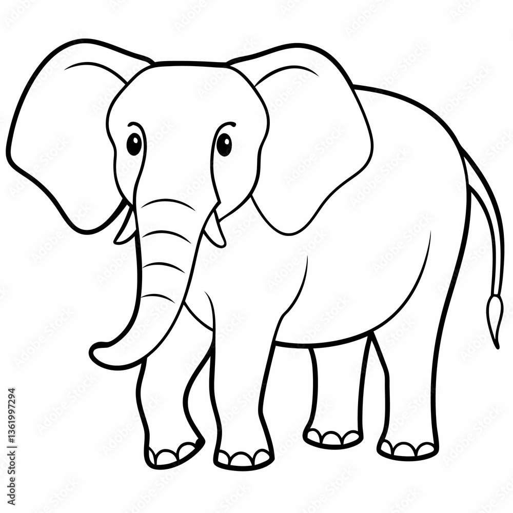 elephant line art vector elephant line art vector