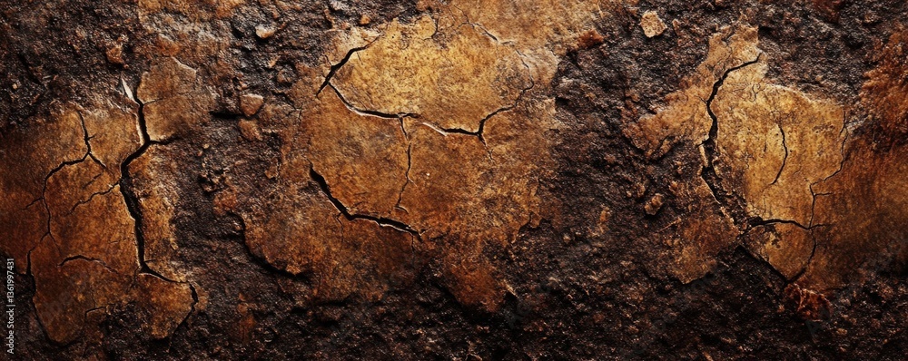 Fototapeta premium A muted soil background with textured, earthy details and subtle layers.