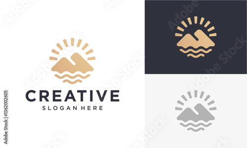 villa vector logo mountain or nature atmosphere	