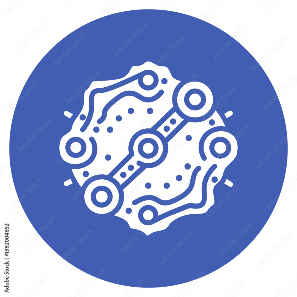 Fototapeta premium Timing Chain Vector Icon