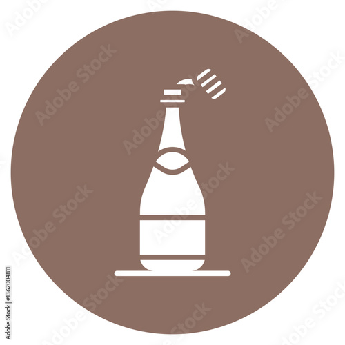 Champagne Bottle Vector Icon